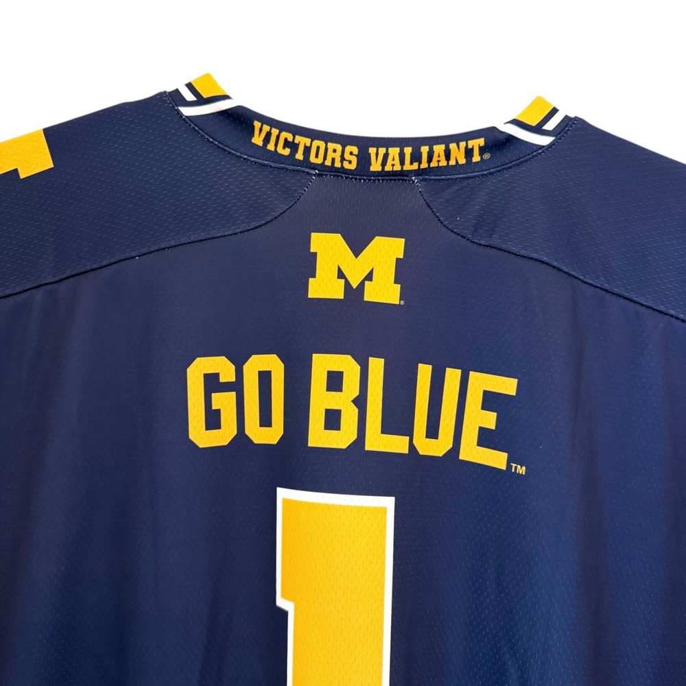 Michigan Wolverines 1 Icon Gameday Greats Football Jersey Navy Blue Men 2XL NEW - Picture 11 of 14
